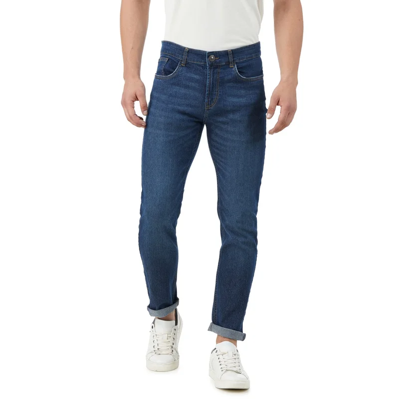 inkd Men's Regular Fit Jeans - Mid-Rise | Cotton Blend | Stretchable Fabric | Classic 5 Pocket Styling